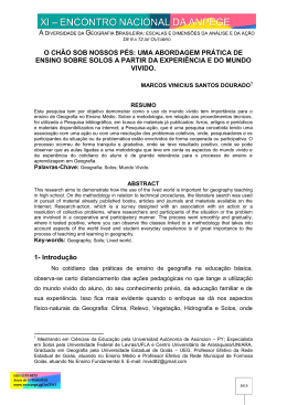 O CH&Atilde;O SOB NOSSOS P&Eacute;S: UMA ABORDAGEM PR&Aacute;TICA DE