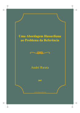 Uma Abordagem husserliana ao Problema da Referência