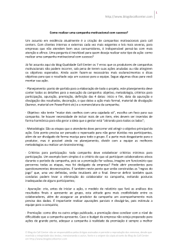 Como realizar uma campanha motivacional com sucesso