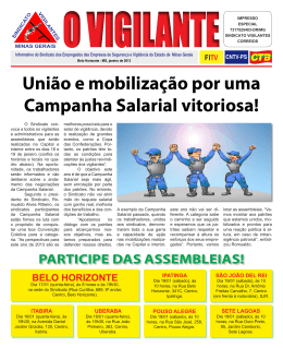 União e mobilização por uma Campanha Salarial vitoriosa!