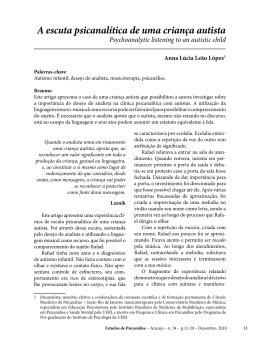 A escuta psicanal&iacute;tica de uma crian&ccedil;a autista - cbp