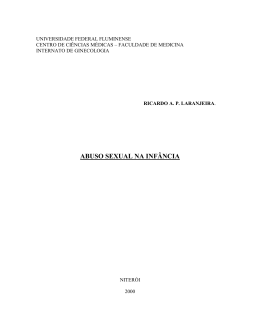 ABUSO SEXUAL NA INF&Acirc;NCIA - Universidade Federal Fluminense