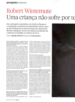 Robert Wintemute Uma crian&ccedil;a n&atilde;o sofre porte