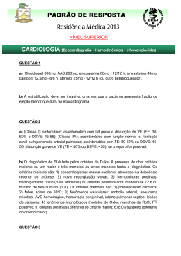 Resid&ecirc;ncia M&eacute;dica 2013 PADR&Atilde;O DE RESPOSTA