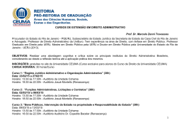 Curso de Extens&atilde;o em Direito Administrativo