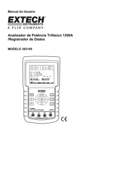 Analisador de Pot&ecirc;ncia Trif&aacute;sico 1200A /Registrador de Dados