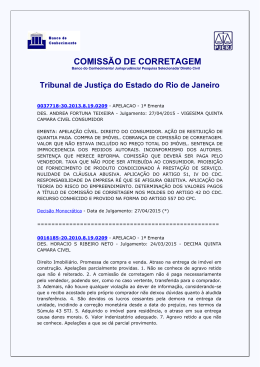 COMISSÃO DE CORRETAGEM - Tribunal de Justiça do Estado do