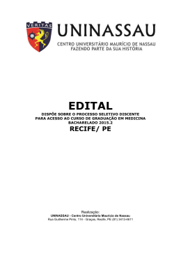 EDITAL - Faculdade Maur&iacute;cio de Nassau