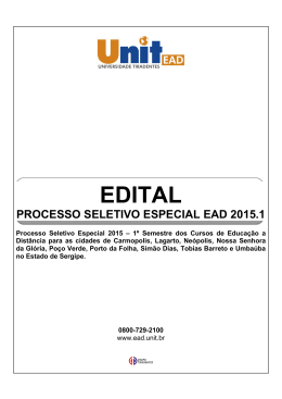 Edital PROAC/UNIT, N