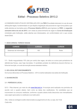 Edital - Processo Seletivo 2013.2