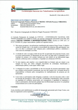 Edital 005/2012 - Pregão Presencial - Passagens Aéreas