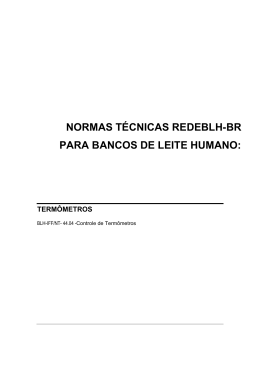 Termômetros - Rede Brasileira de Bancos de Leite Humano