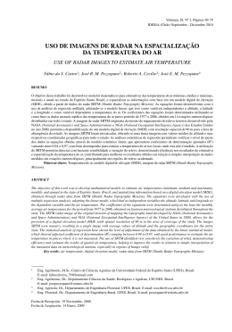 USO DE IMAGENS DE RADAR NA ESPACIALIZA&Ccedil;&Atilde;O DA