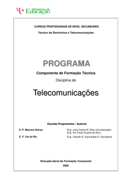 PROGRAMA Telecomunica&ccedil;&otilde;es