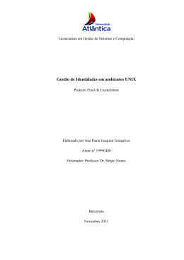 Gest&atilde;o de Identidades em ambientes UNIX