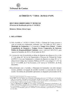 Ac&oacute;rd&atilde;o 7/2014 da 1&ordf; S/PL