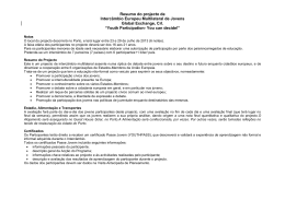 Anexos &agrave; Candidatura de Interc&acirc;mbio Europeu - salto