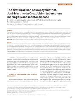 The first Brazilian neuropsychiatrist, Jos&eacute; Martins da