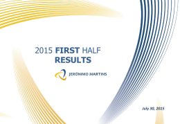 2015 FIRST HALF RESULTS