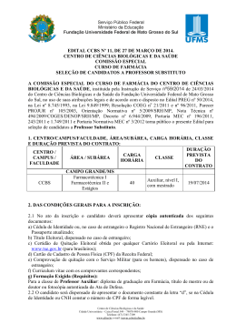 Concurso Docente UFMS 2014 - Substituto - Copeve