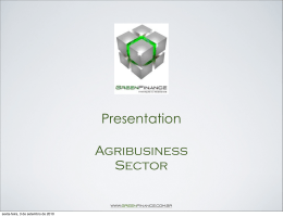 Presentation Agribusiness Sector
