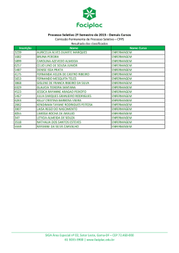 processo seletivo demais cursos - enfermagem