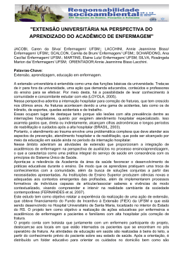 "EXTENS&Atilde;O UNIVERSIT&Aacute;RIA NA PERSPECTIVA DO