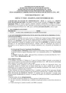 Convoca candidata sub-judice para o Teste de Capacita&ccedil;&atilde;o