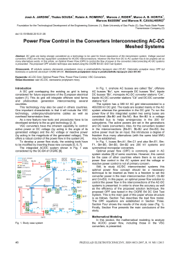Power Flow Control in the Converters Interconnecting AC