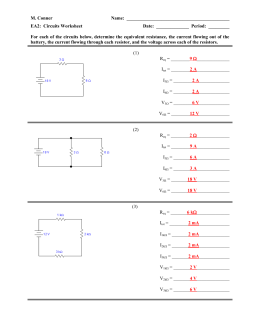 For each of the circuits below, determine the equivalent resistance