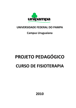 PROJETO PEDAG&Oacute;GICO - Cursos da Unipampa