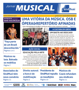 Jornal Musical nº57 - Sindicato dos Músicos Profissionais do Estado