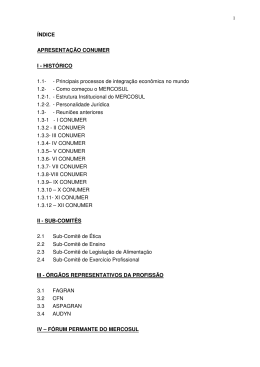 &Iacute;NDICE APRESENTA&Ccedil;&Atilde;O CONUMER I