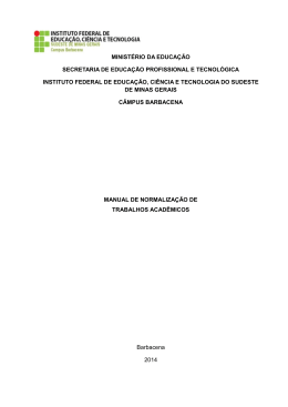 MINISTÉRIO DA EDUCAÇÃO SECRETARIA DE