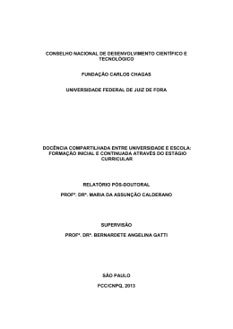 forma&ccedil;&atilde;o inicial e continuada atrav&eacute;s do est&aacute;gio curricular