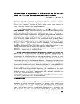 Perspectives of hydrological disturbance as the driving force of