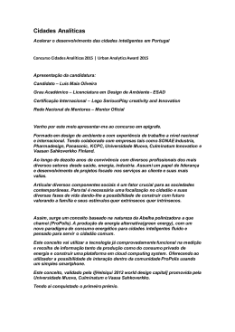 Apresenta&ccedil;&atilde;o da candidatura