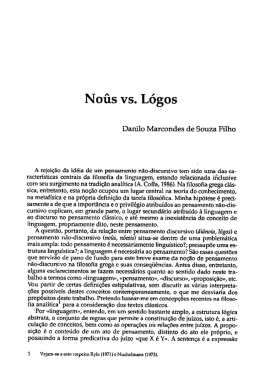 Danilo Marcondes de Souza Filho, "No&ucirc;s vs l&oacute;gos"