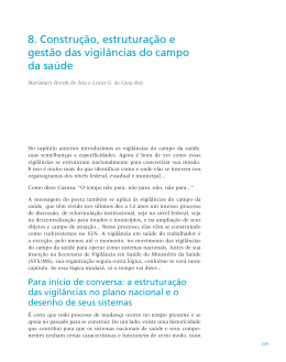 8. Constru&ccedil;&atilde;o, estrutura&ccedil;&atilde;o e gest&atilde;o das vigil&acirc;ncias do