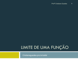 LIMITE DE UMA FUN&Ccedil;&Atilde;O