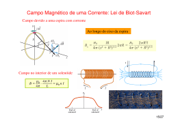 Campo Magnético de uma Corrente: Lei de Biot