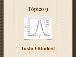 Teste t-Student