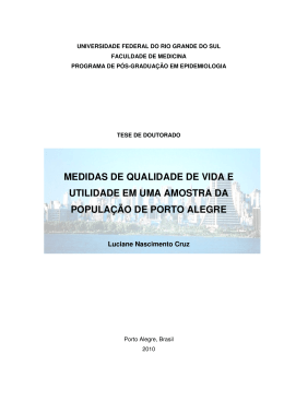 medidas de qualidade de vida e utilidade em uma amostra da