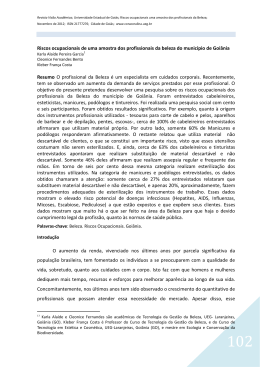 Riscos ocupacionais de uma amostra dos profissionais
