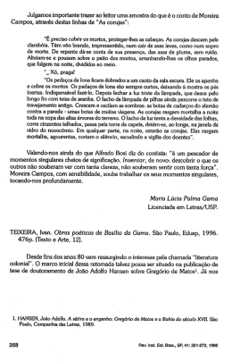 Julgamos importante trazer ao leitor uma amostra do que é o conto