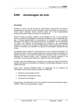 Procedimentos de amostragem do solo