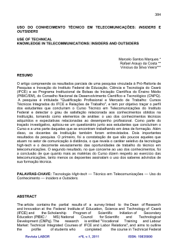 uso do conhecimento t&eacute;cnico em telecomunica&ccedil;&otilde;es