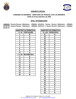 Técnico / Técnico I / Eletrônica