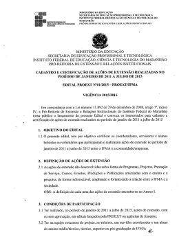 Edital PROEXT nº 01/2015