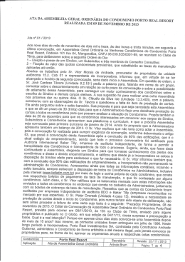 ata da assembleia geral ordinária do condominio porto real resort